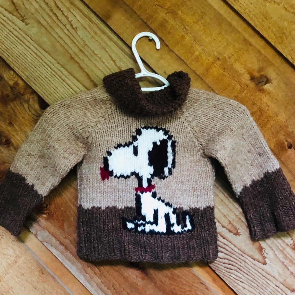 Darling kids snoopy vintage zip-up sweater